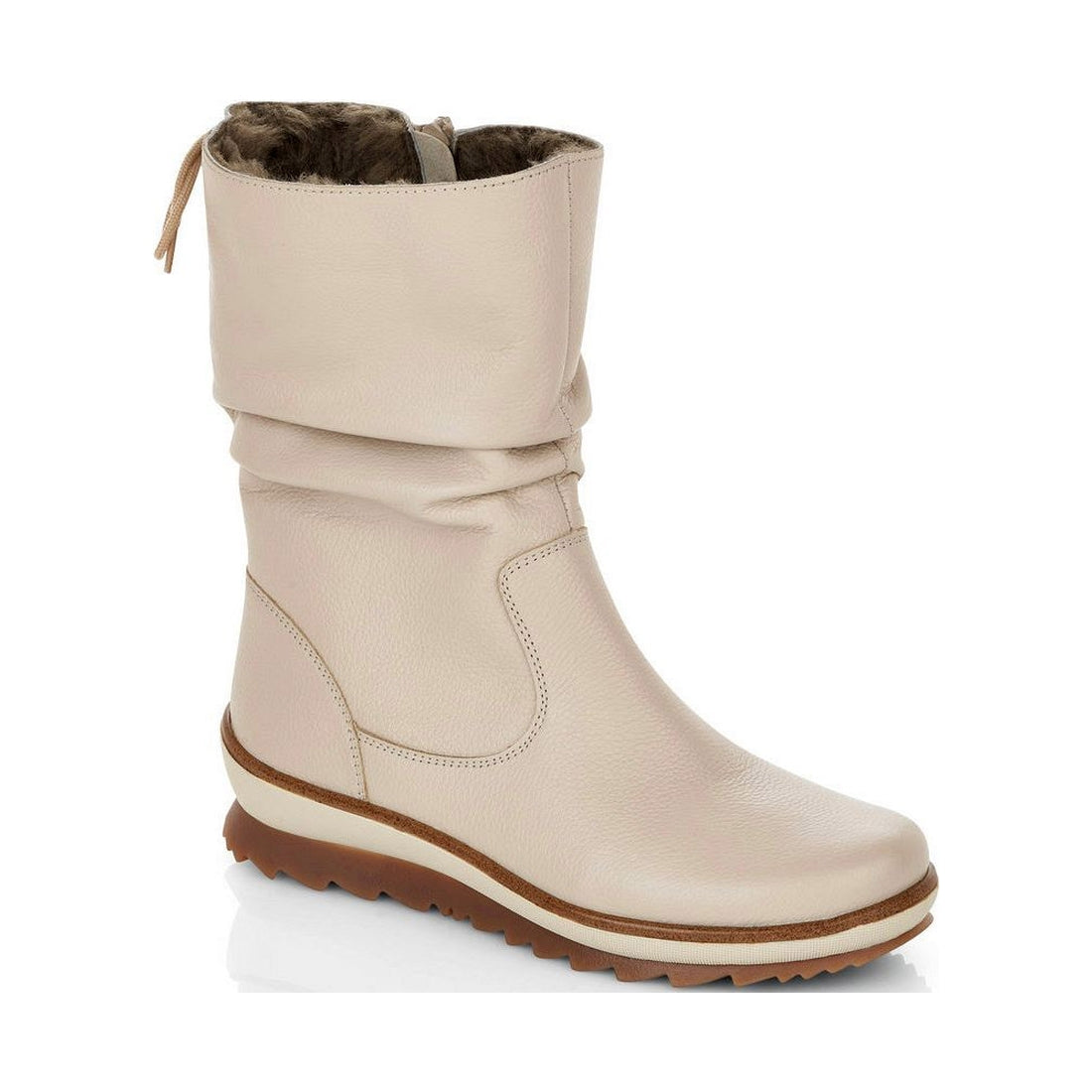 Remonte womens white casual closed booties | Vilbury London