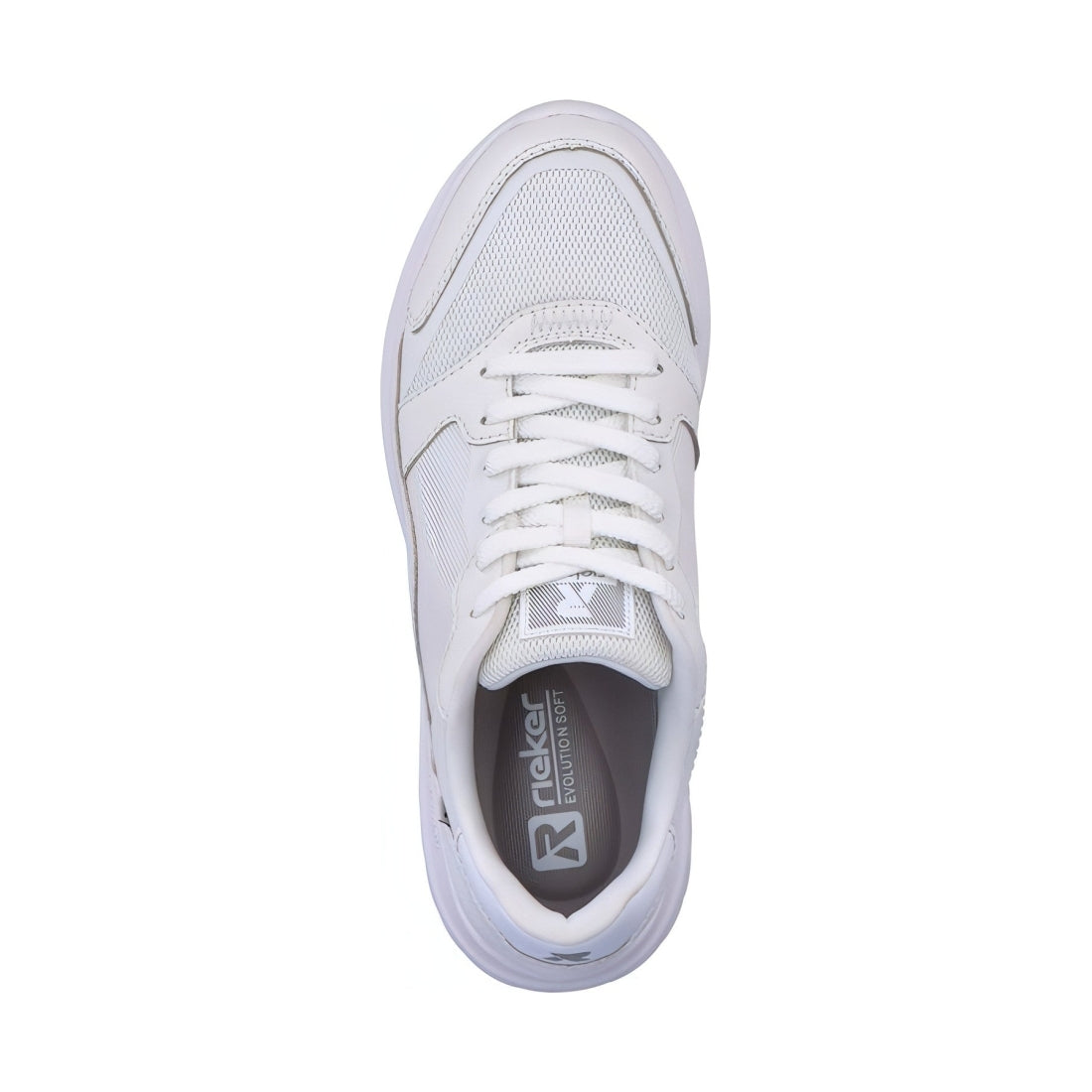 Rieker mens white casual closed sport shoe | Vilbury London