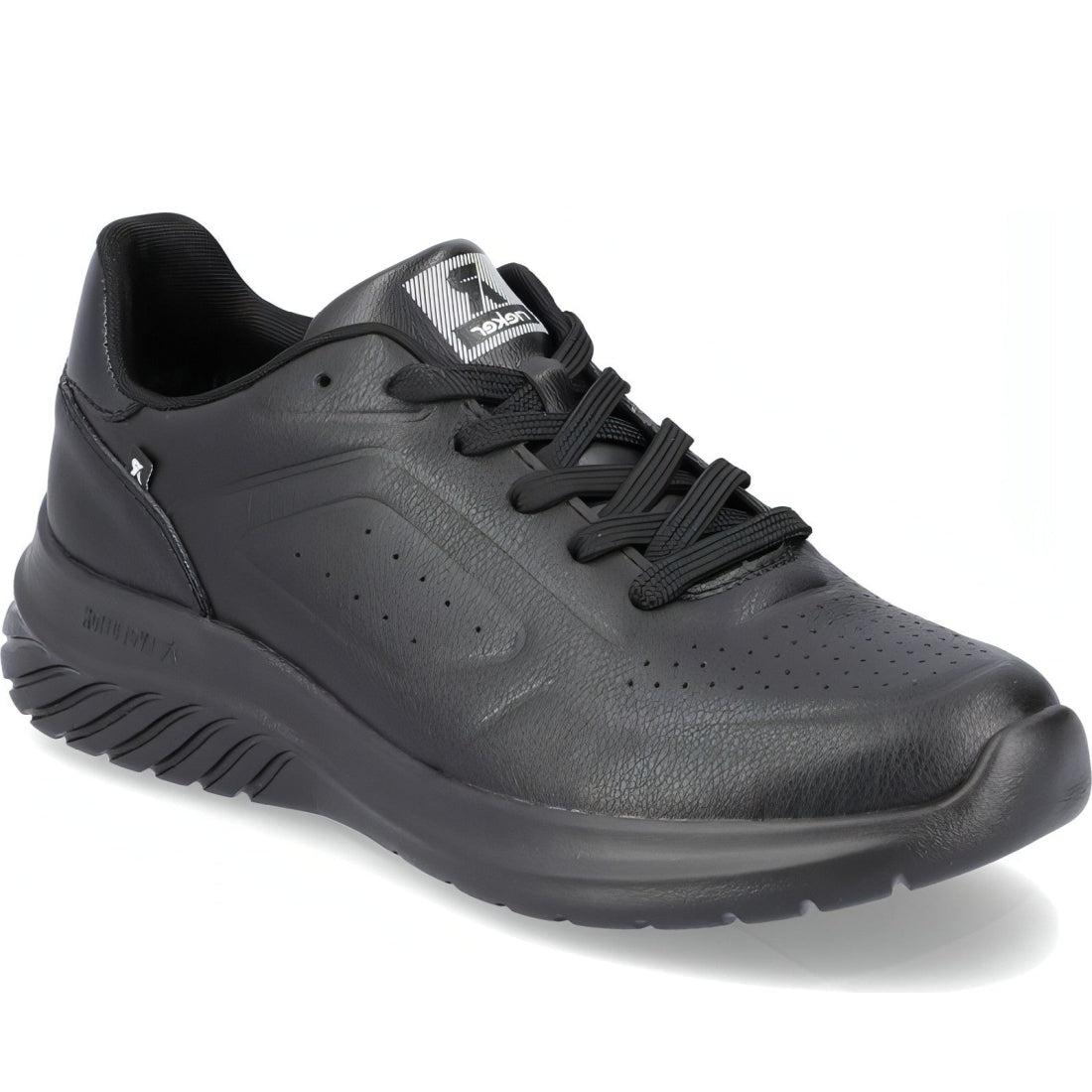 Rieker mens black casual closed sport shoe | Vilbury London