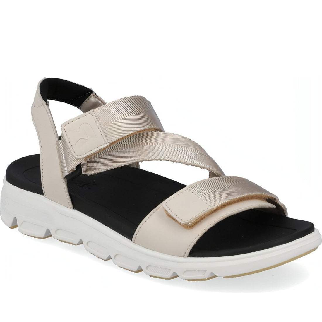 Rieker womens beige casual open sandals | Vilbury London