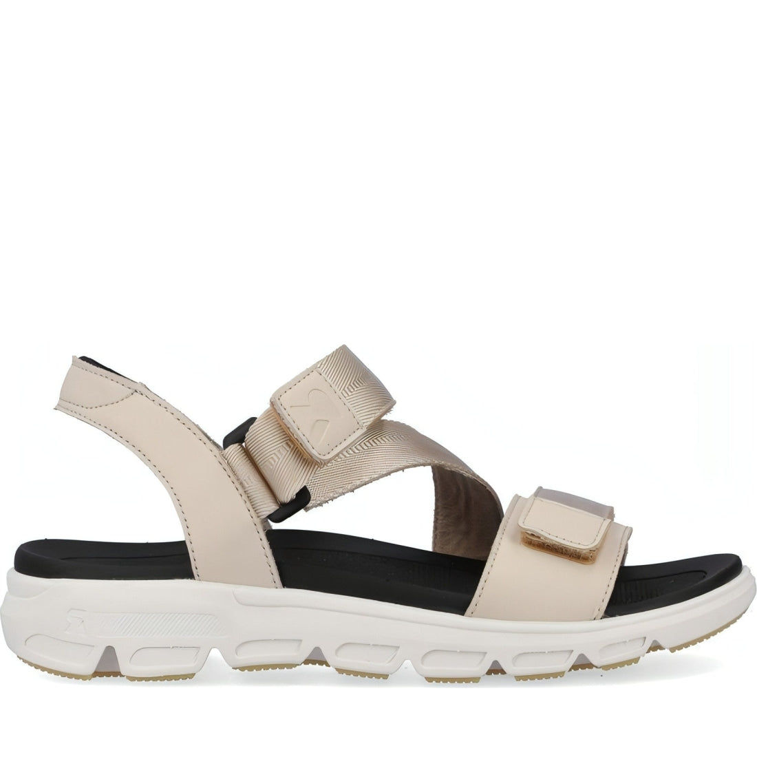 Rieker womens beige casual open sandals | Vilbury London