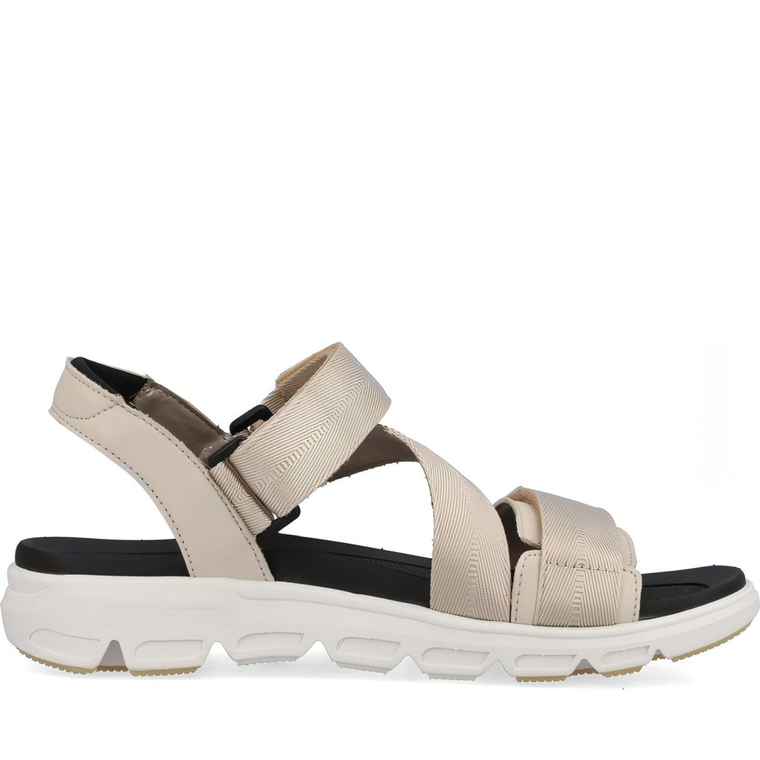 Rieker womens beige casual open sandals | Vilbury London