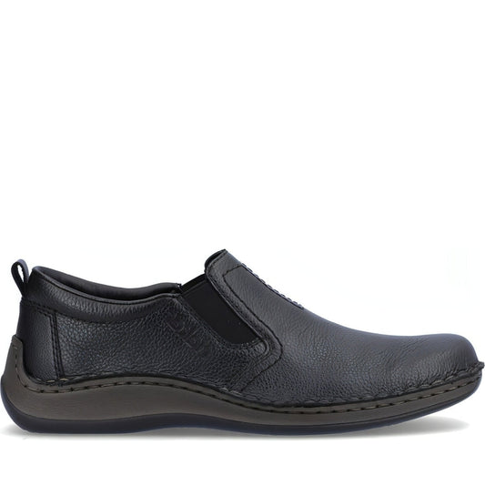 Rieker mens black casual closed formal | Vilbury London