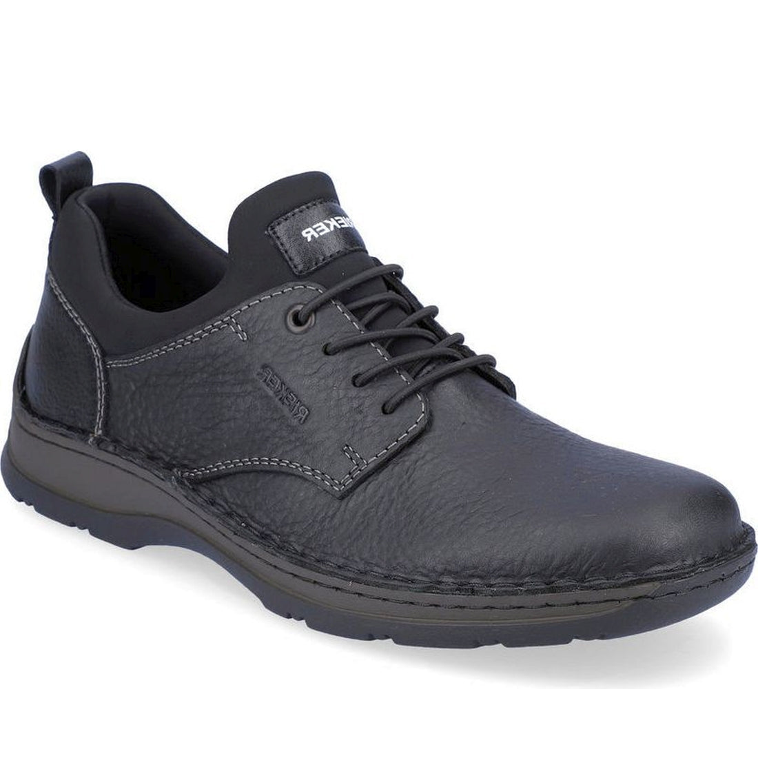 Rieker mens black casual closed booties | Vilbury London