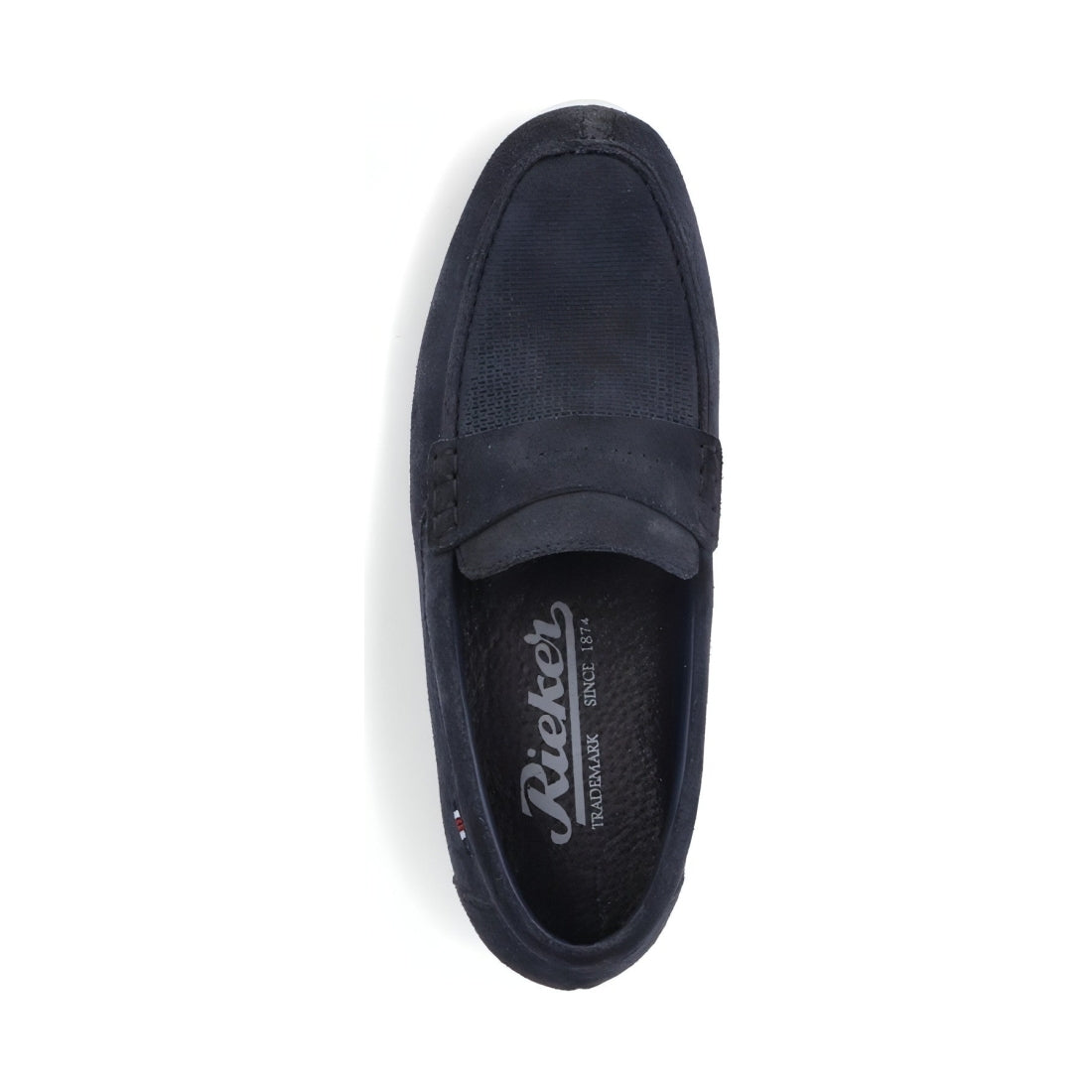 Rieker mens blue casual closed mocasins | Vilbury London