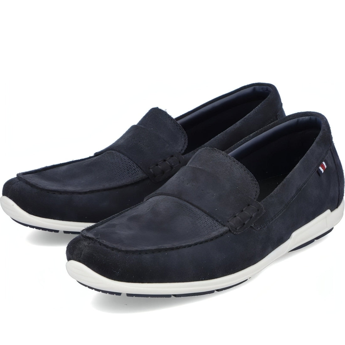 Rieker mens blue casual closed mocasins | Vilbury London