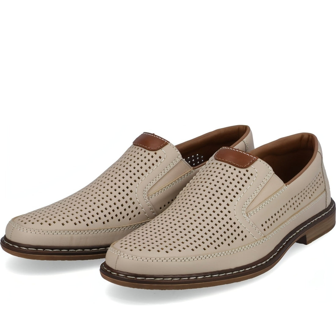 Rieker mens beige classic closed formal | Vilbury London