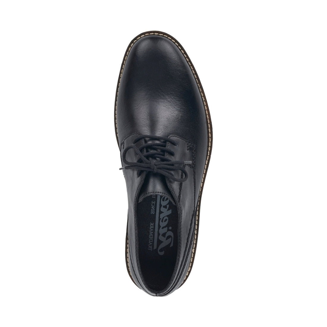 Rieker Mens nero casual closed shoes | Vilbury London