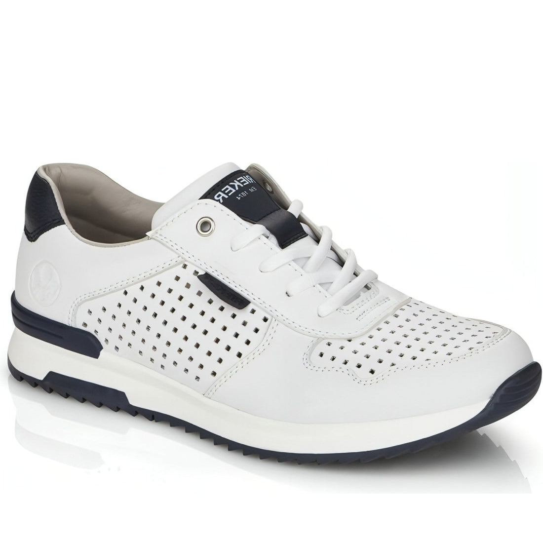 Rieker mens white casual closed sport shoe | Vilbury London