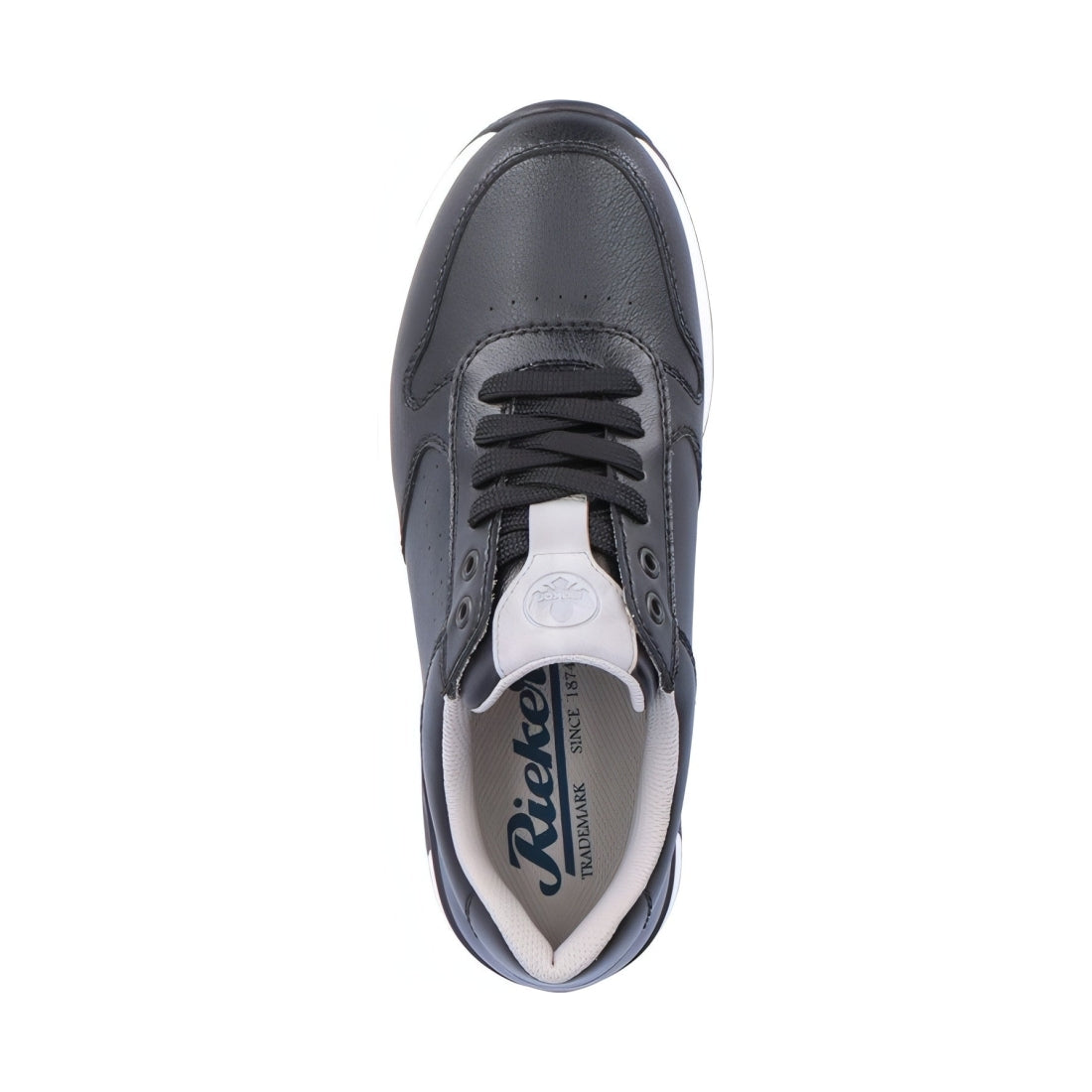 Rieker mens black casual closed sport shoe | Vilbury London