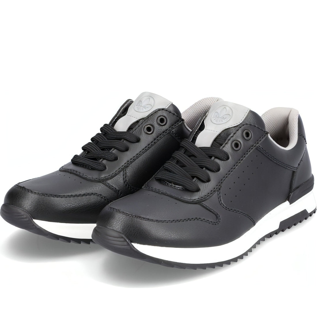 Rieker mens black casual closed sport shoe | Vilbury London