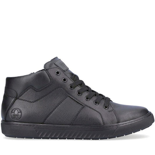 Rieker mens black casual closed booties | Vilbury London