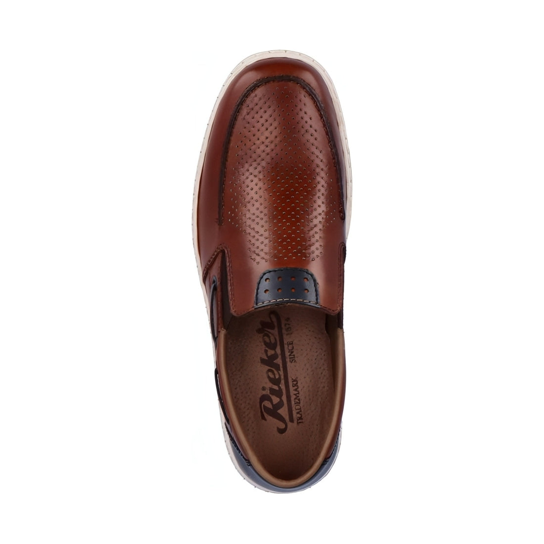 Rieker mens brown casual closed mocasins | Vilbury London