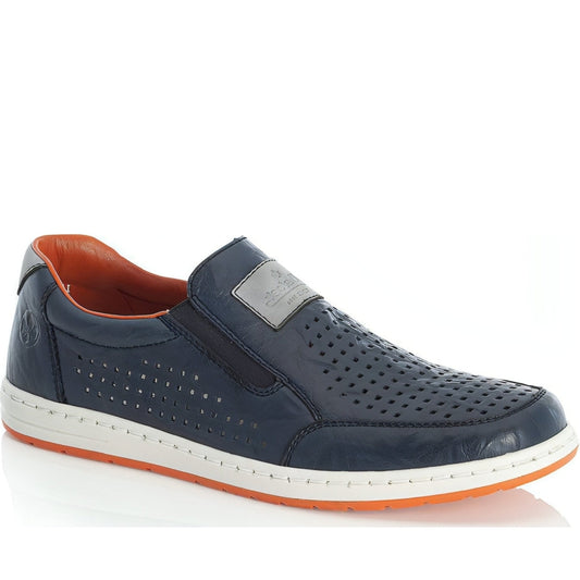 Rieker mens blue casual closed sport shoe | Vilbury London