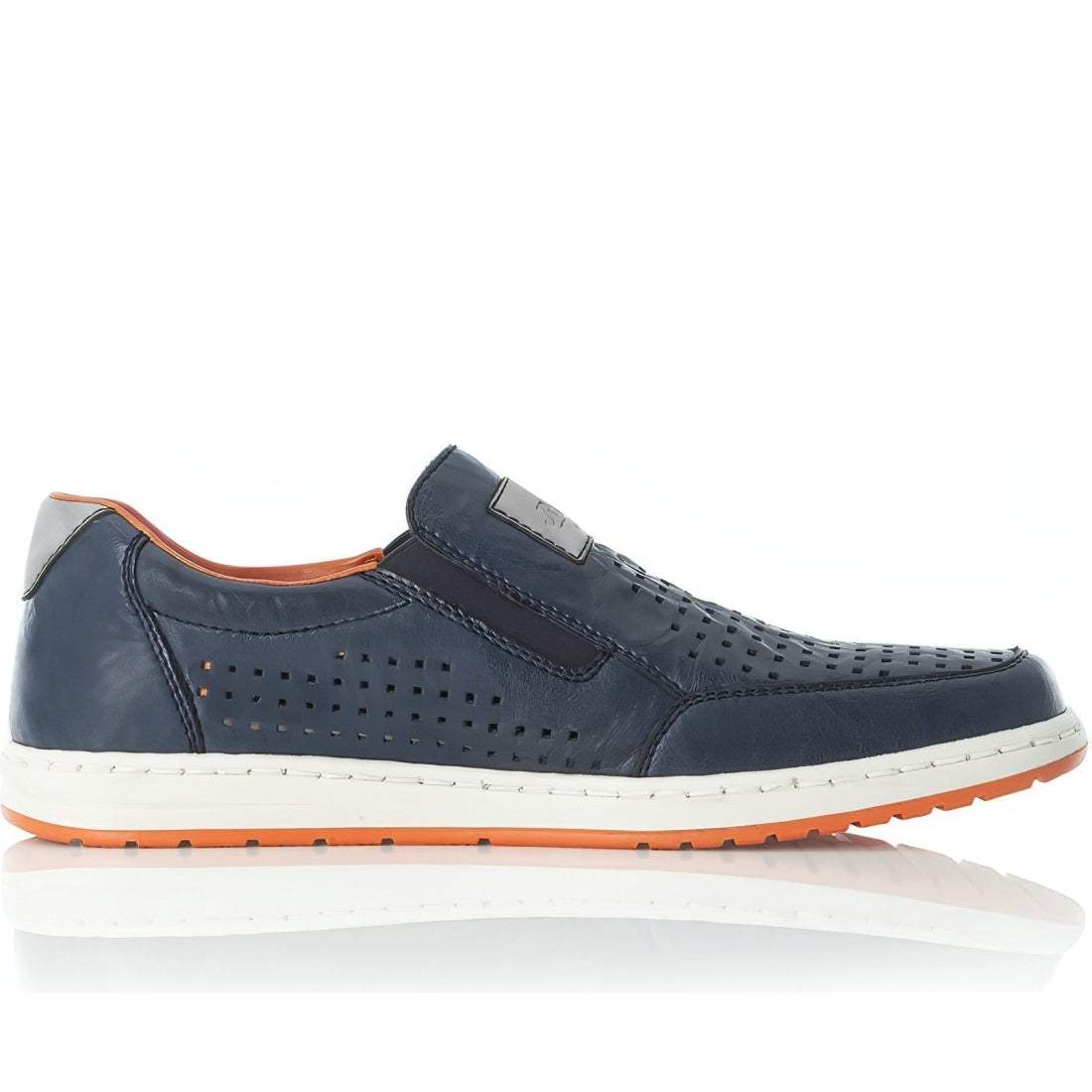 Rieker mens blue casual closed sport shoe | Vilbury London