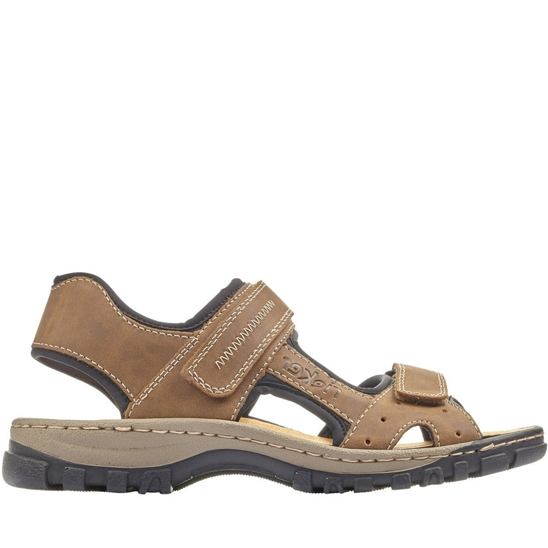 Rieker Mens zimt casual open sandals | Vilbury London