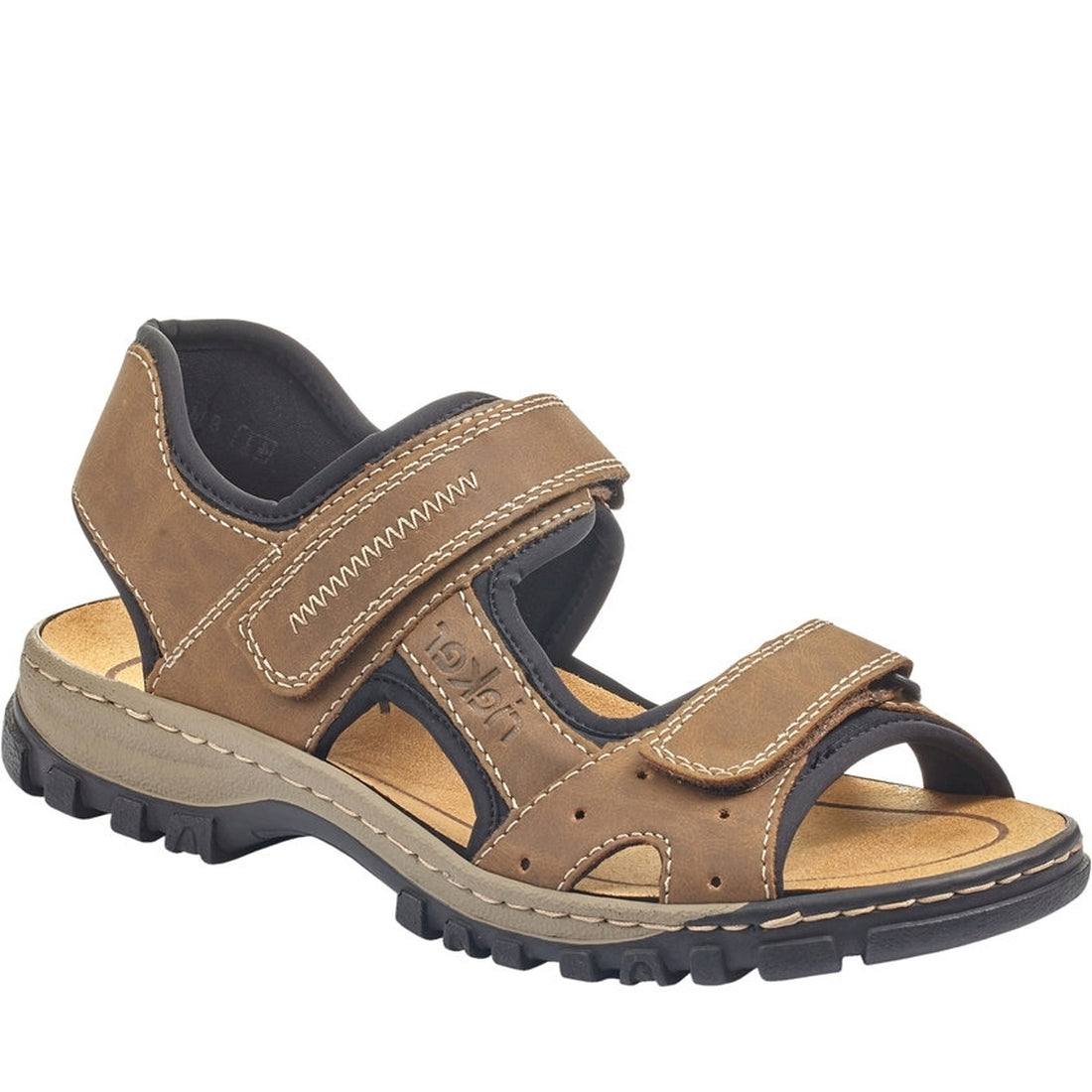 Rieker Mens zimt casual open sandals | Vilbury London