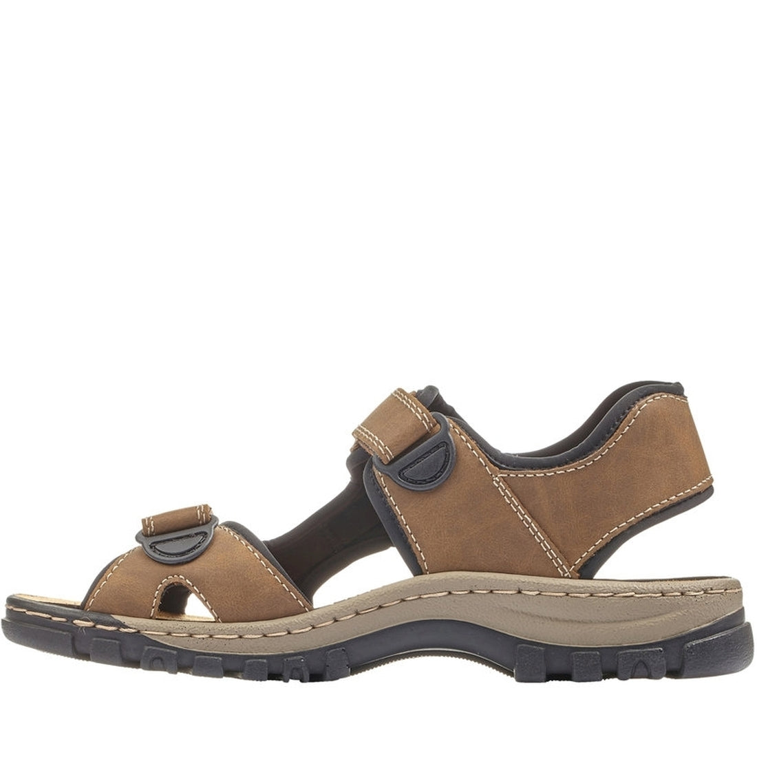 Rieker Mens zimt casual open sandals | Vilbury London