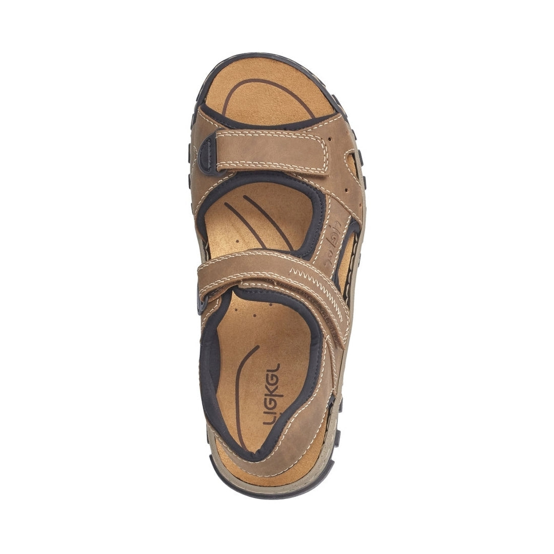 Rieker Mens zimt casual open sandals | Vilbury London