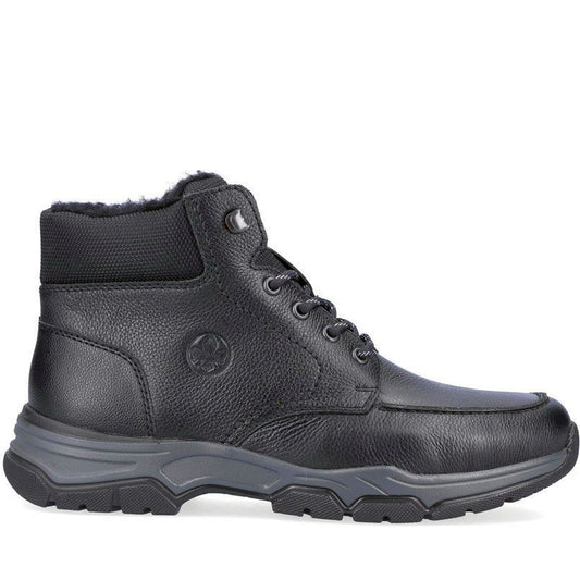 Rieker mens black casual closed booties | Vilbury London