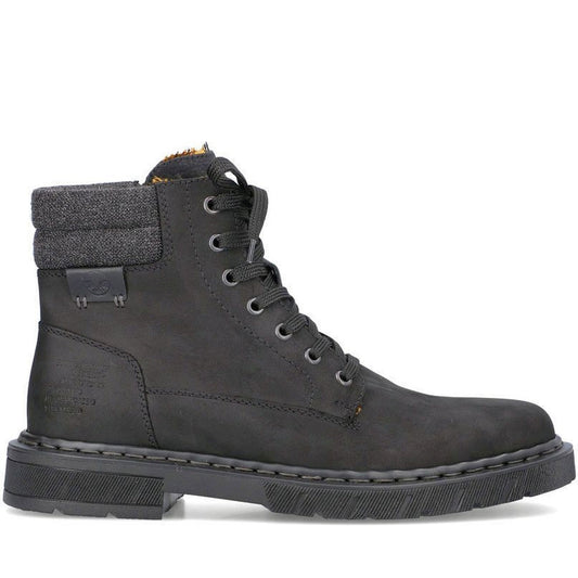 Rieker mens black casual closed booties | Vilbury London