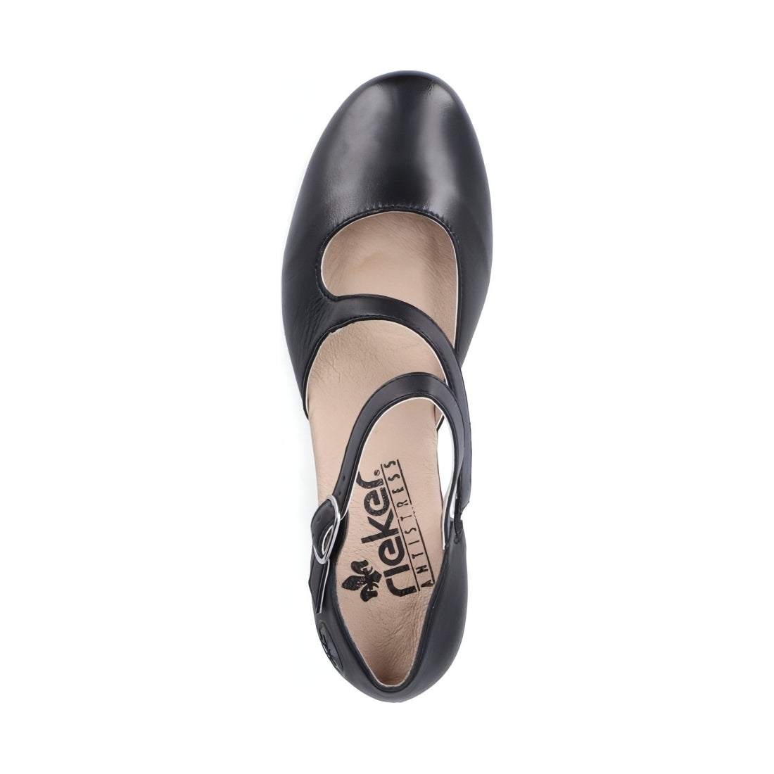 Rieker womens black casual part-open sandals | Vilbury London