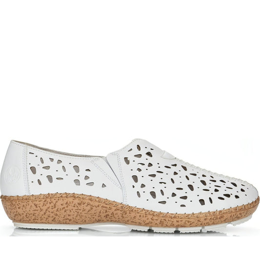 Rieker womens white casual closed sandals | Vilbury London