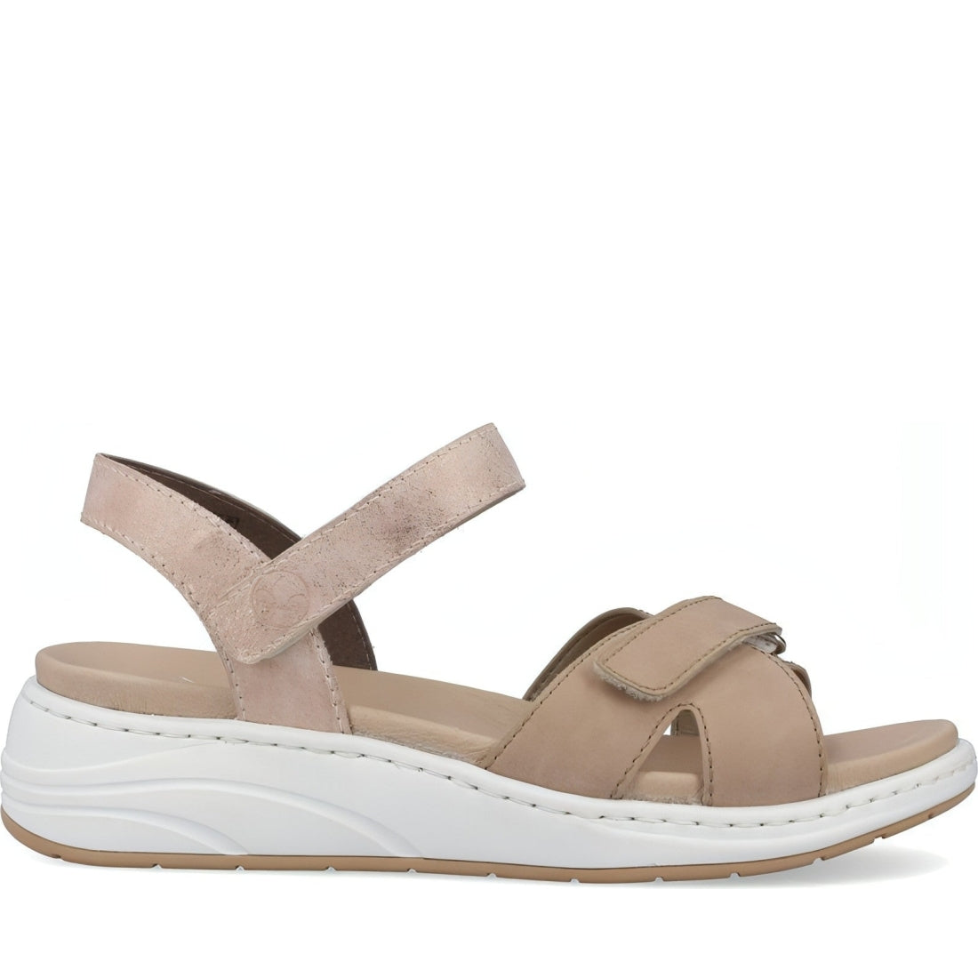 Rieker womens beige casual open sandals | Vilbury London