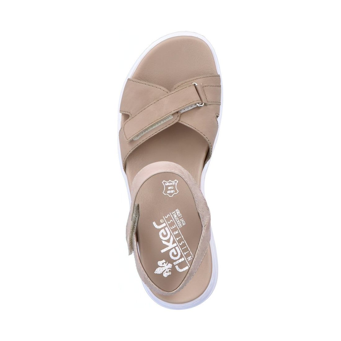 Rieker womens beige casual open sandals | Vilbury London