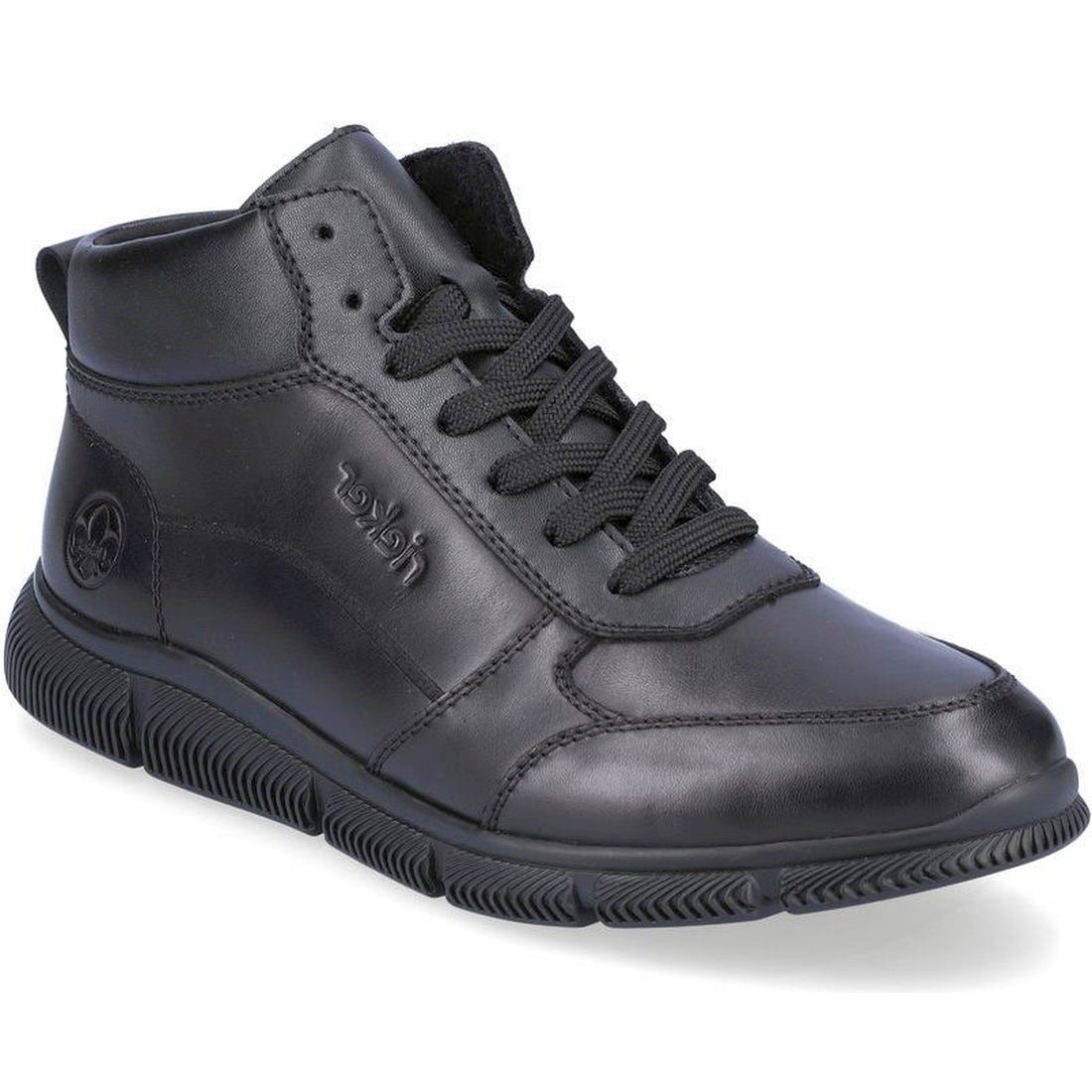 Rieker mens black casual closed booties | Vilbury London