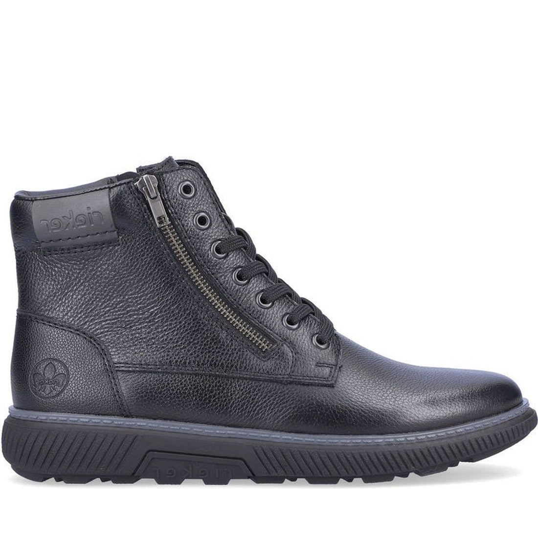 Rieker mens black casual closed booties | Vilbury London