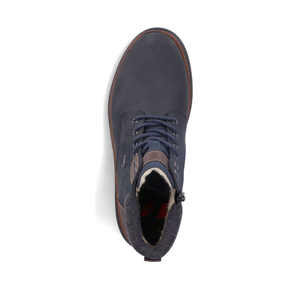 Rieker mens blue casual closed booties | Vilbury London