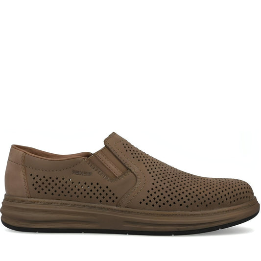 Rieker mens brown casual part-open formal | Vilbury London