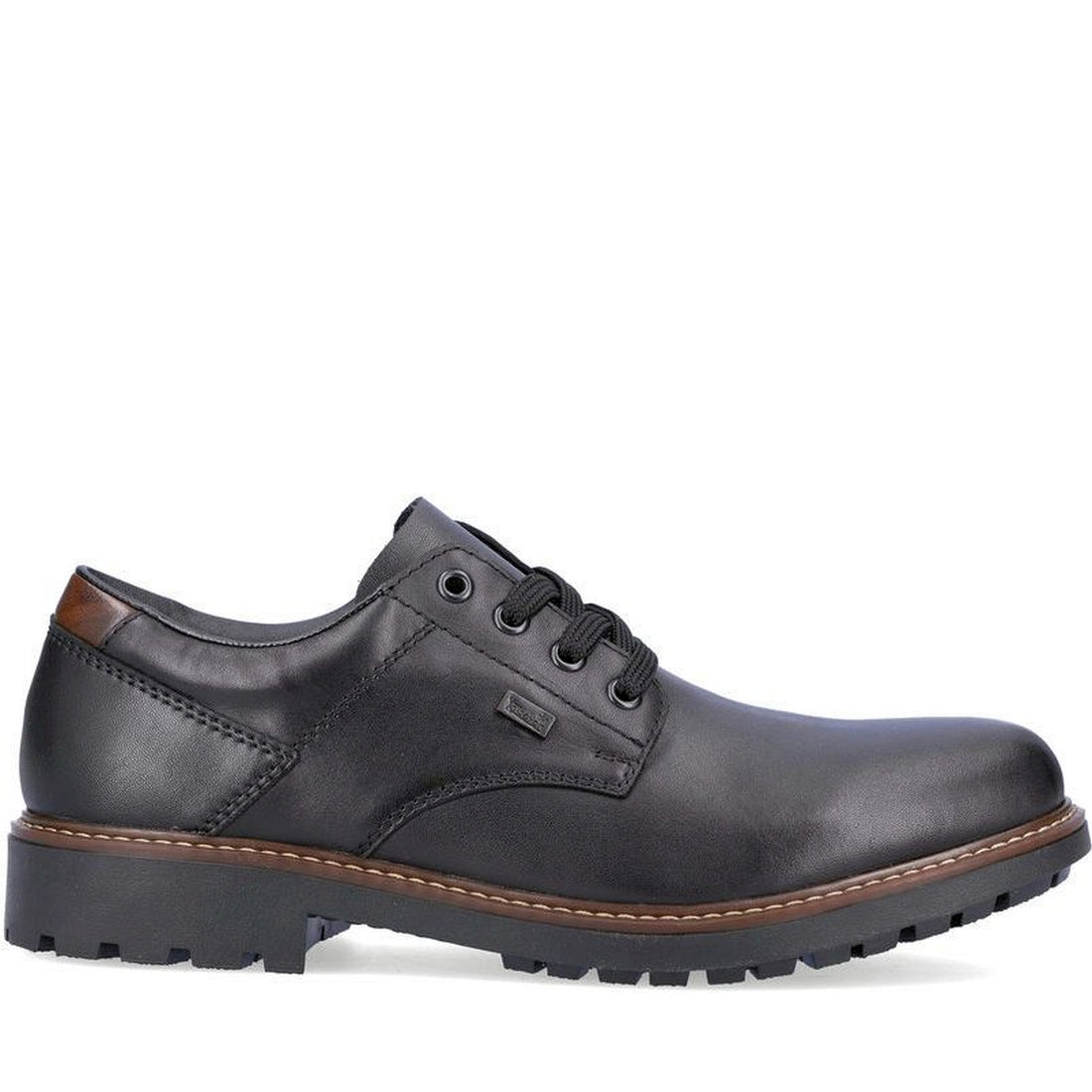 Rieker mens black casual closed formal | Vilbury London