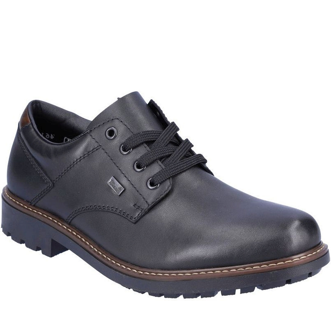 Rieker mens black casual closed formal | Vilbury London