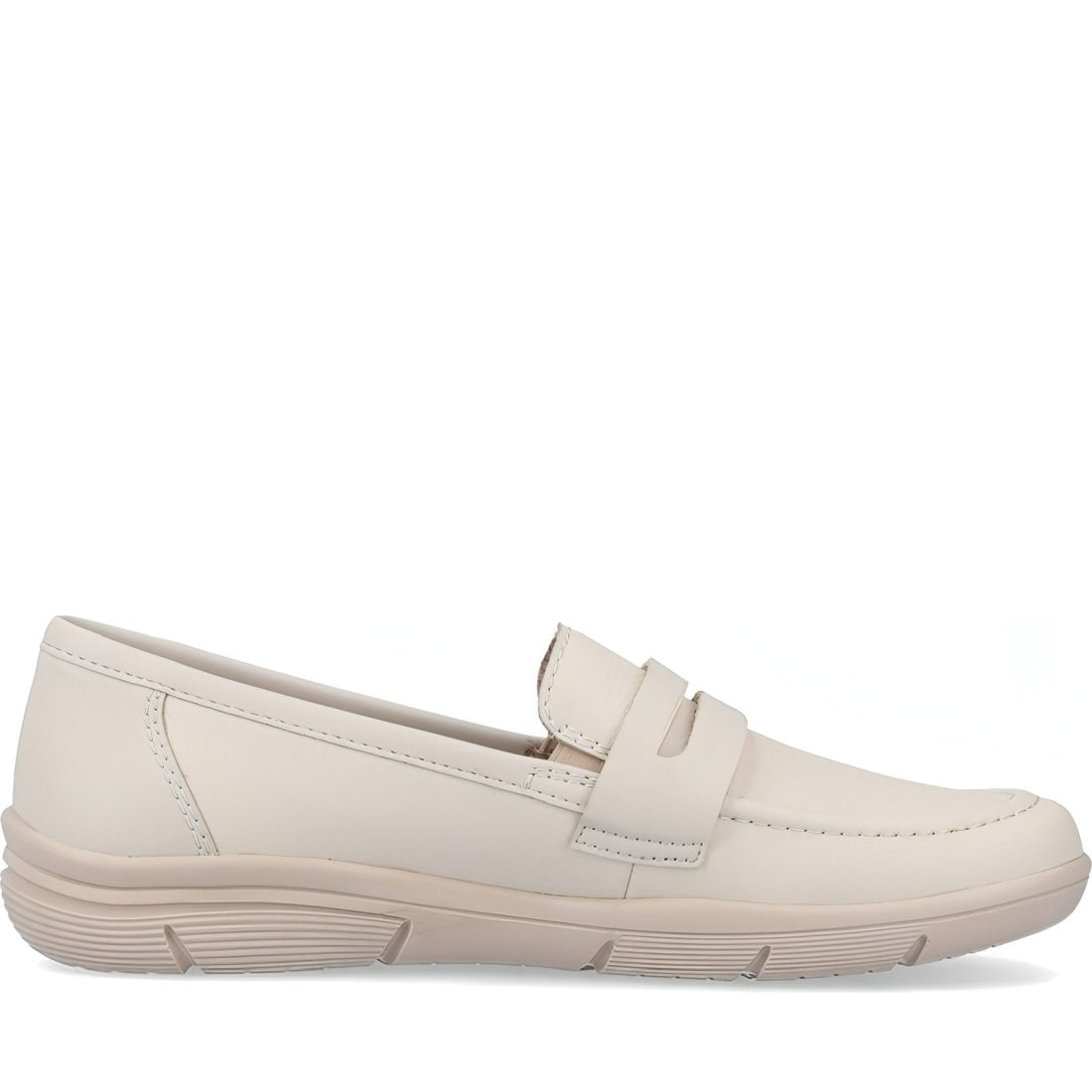 Rieker womens beige casual closed loafers | Vilbury London