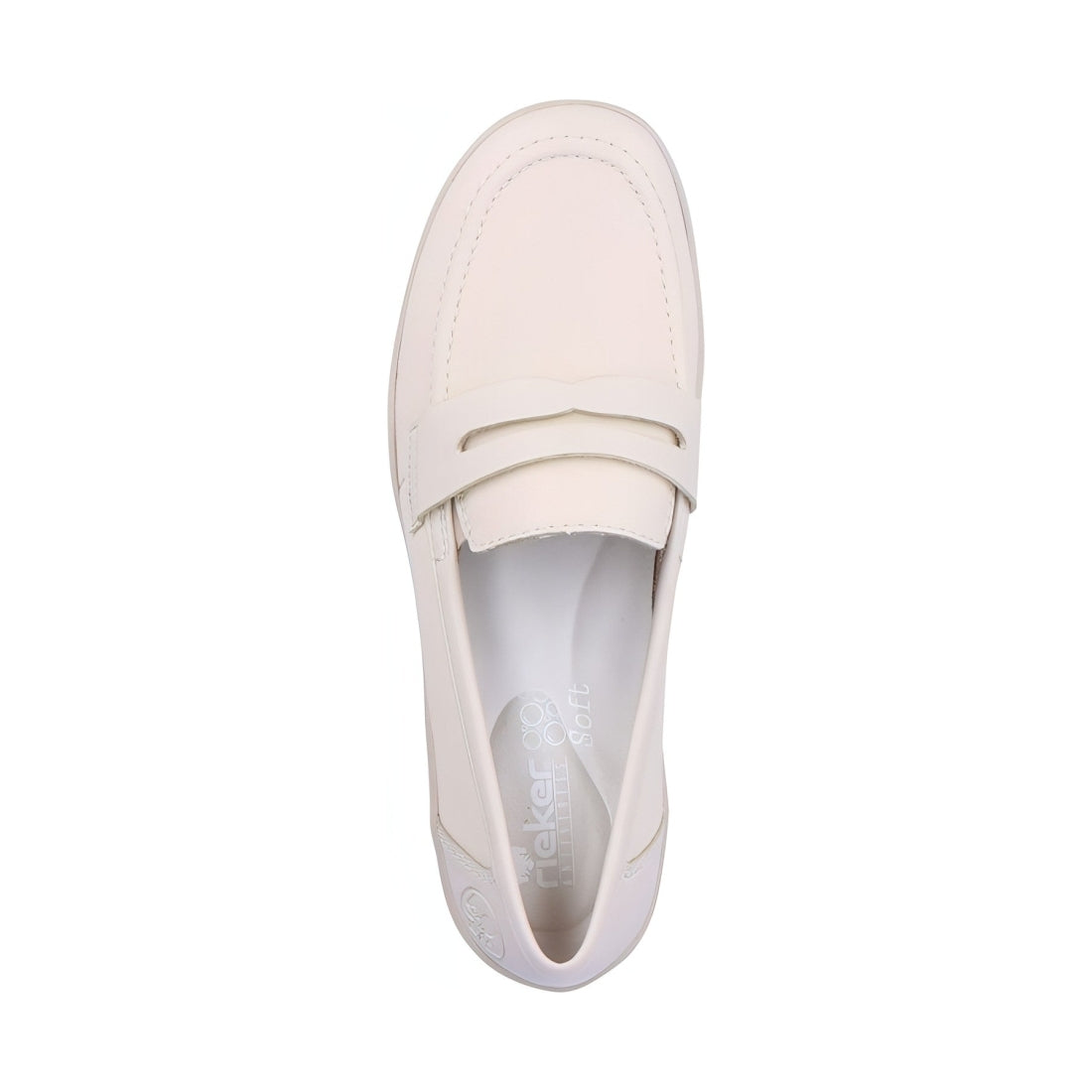 Rieker womens beige casual closed loafers | Vilbury London