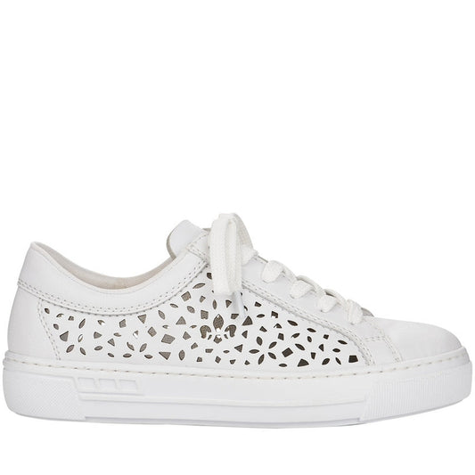 Rieker Womens white casual closed shoes | Vilbury London