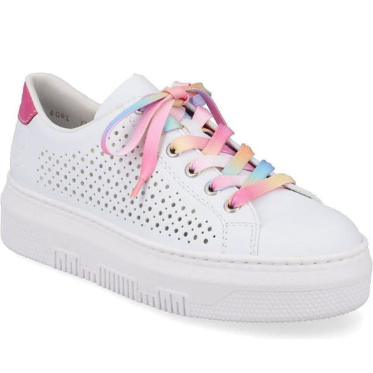 Rieker womens white casual closed sport shoe | Vilbury London