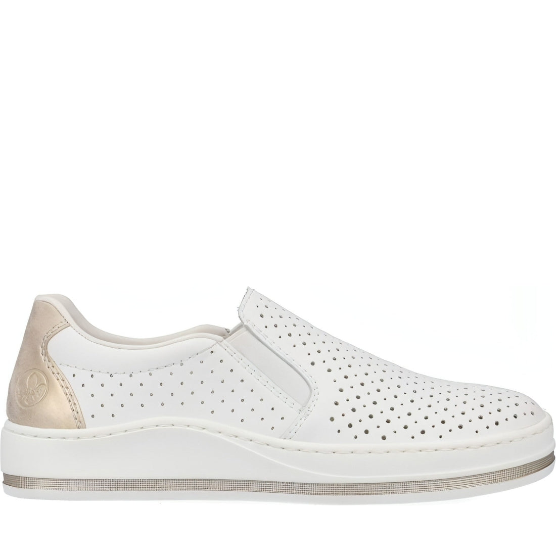 Rieker womens white casual closed sport shoe | Vilbury London