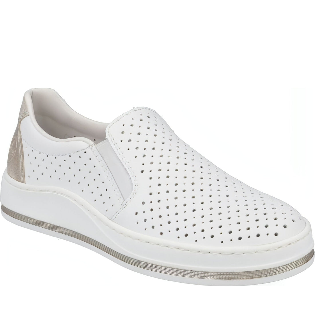 Rieker womens white casual closed sport shoe | Vilbury London