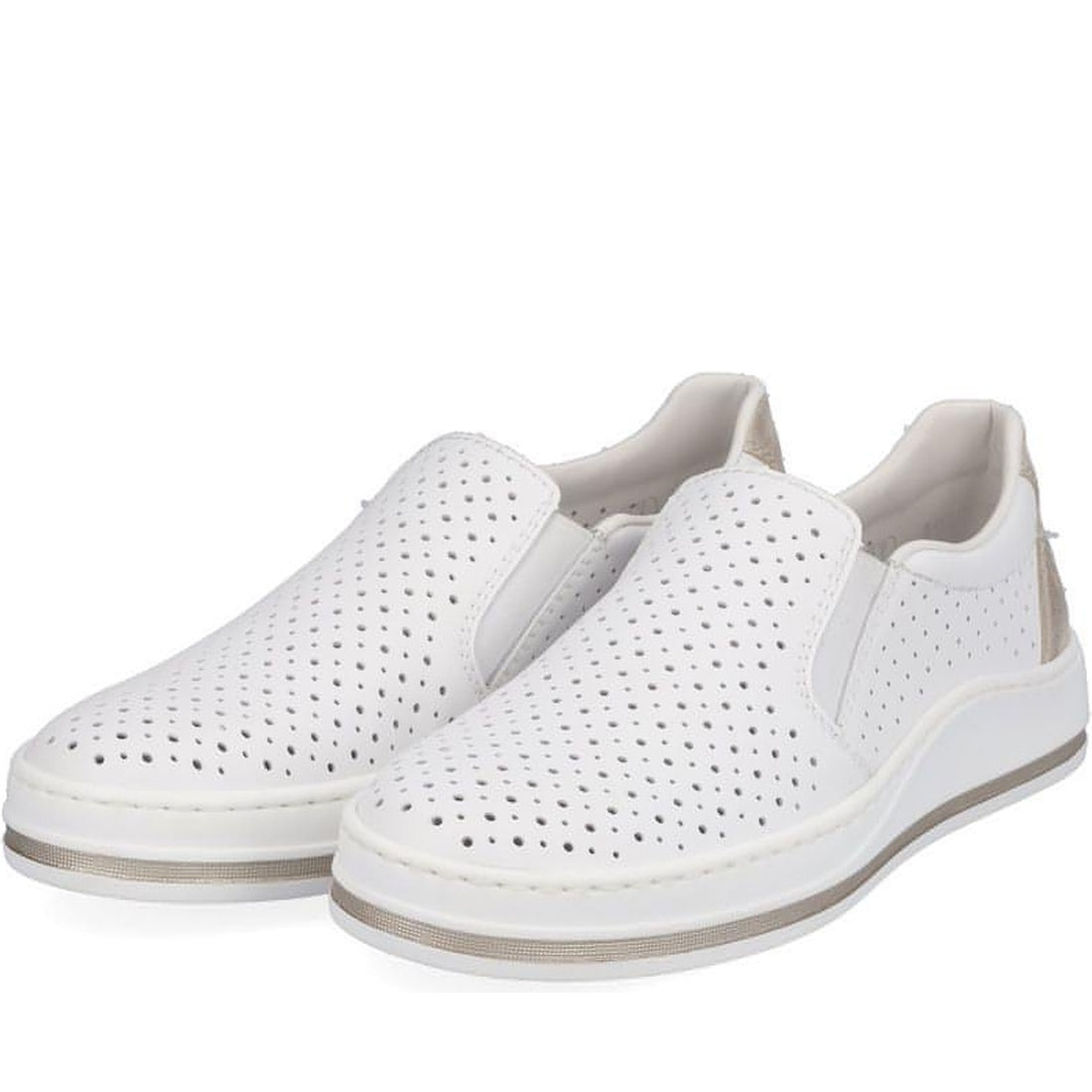 Rieker womens white casual closed sport shoe | Vilbury London