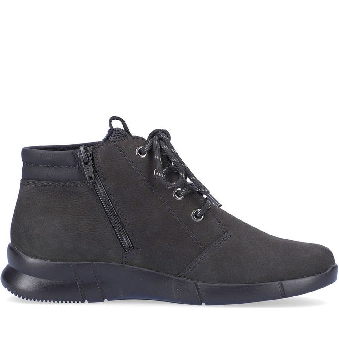 Rieker womens black casual closed booties | Vilbury London