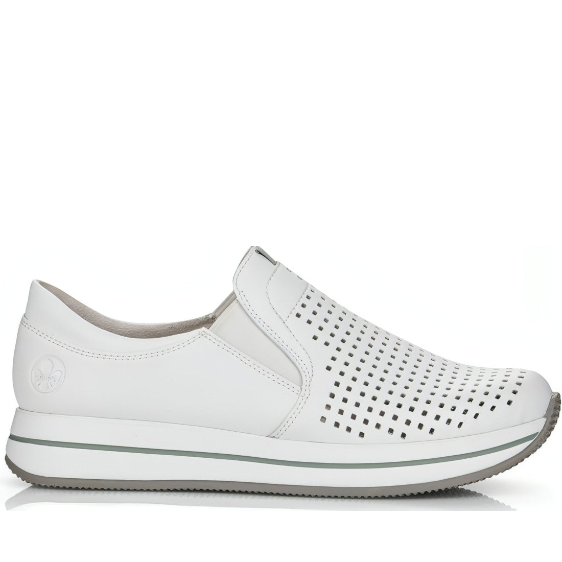 Rieker womens white casual closed sport shoe | Vilbury London