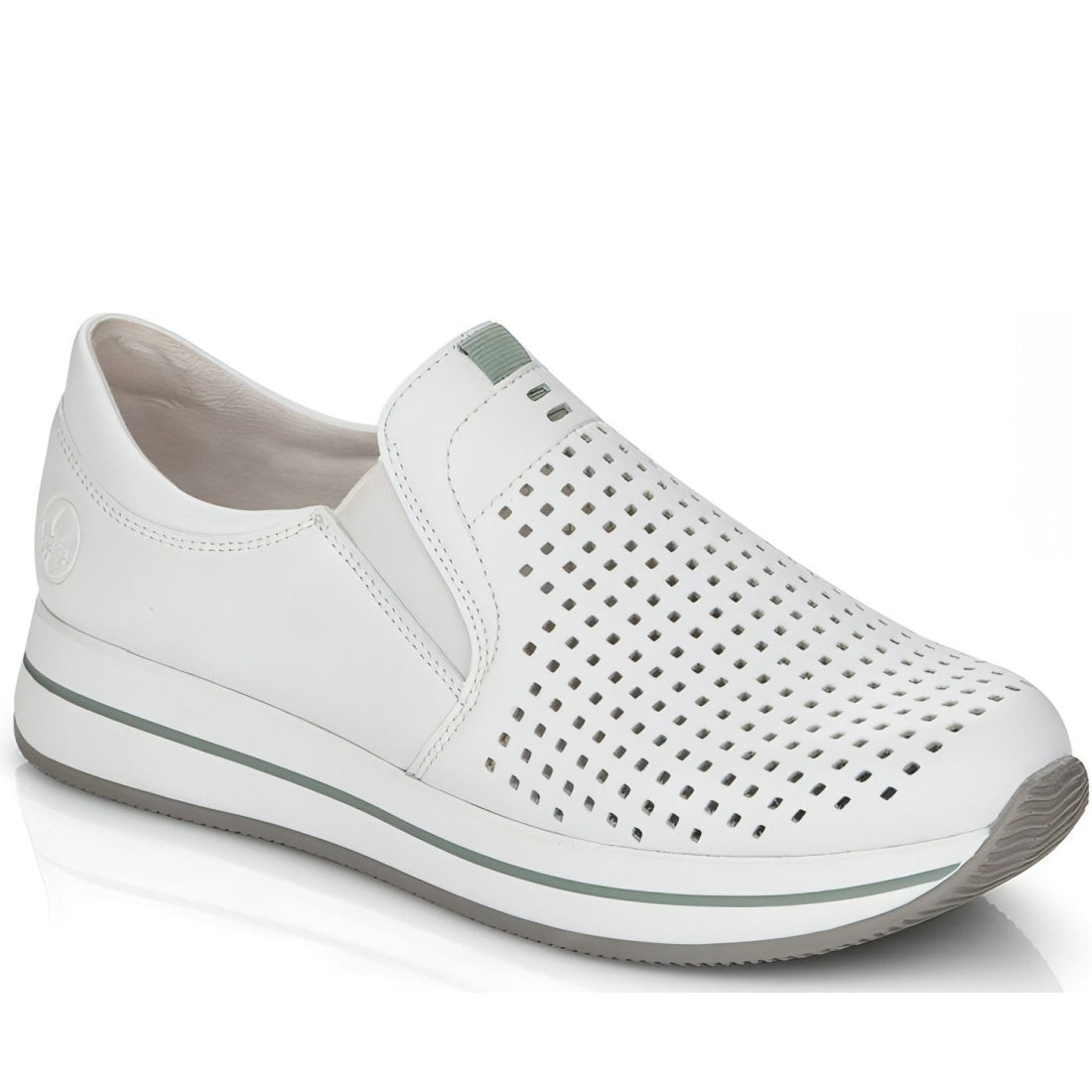 Rieker womens white casual closed sport shoe | Vilbury London