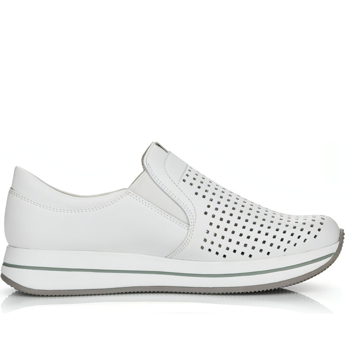 Rieker womens white casual closed sport shoe | Vilbury London