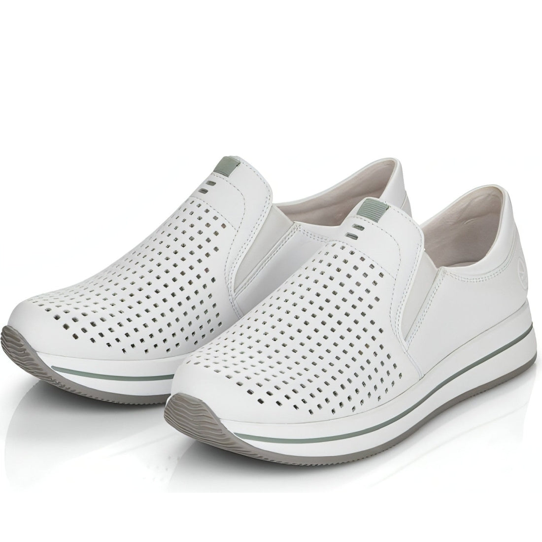 Rieker womens white casual closed sport shoe | Vilbury London