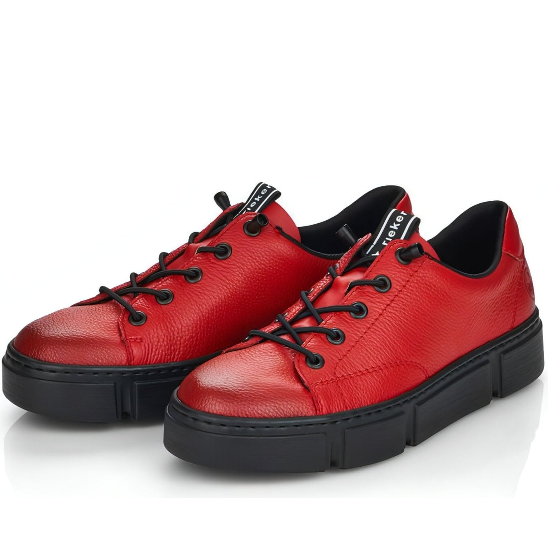 Rieker womens red casual closed sport shoe | Vilbury London