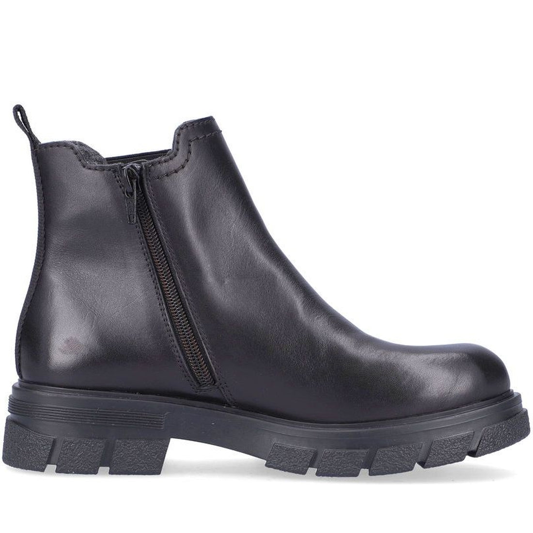 Rieker womens black casual closed booties | Vilbury London