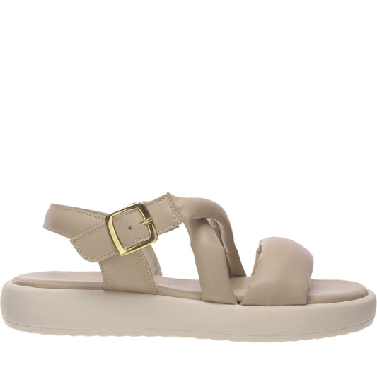 Salamander womens beige zafira sandals | Vilbury London